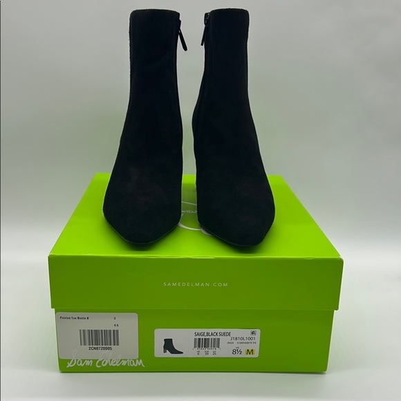 2317- Sam Edelman Black Suede Women's Ankle Boots NWT - Picture 4 of 11